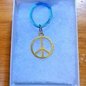Gold Peace Sign Necklace